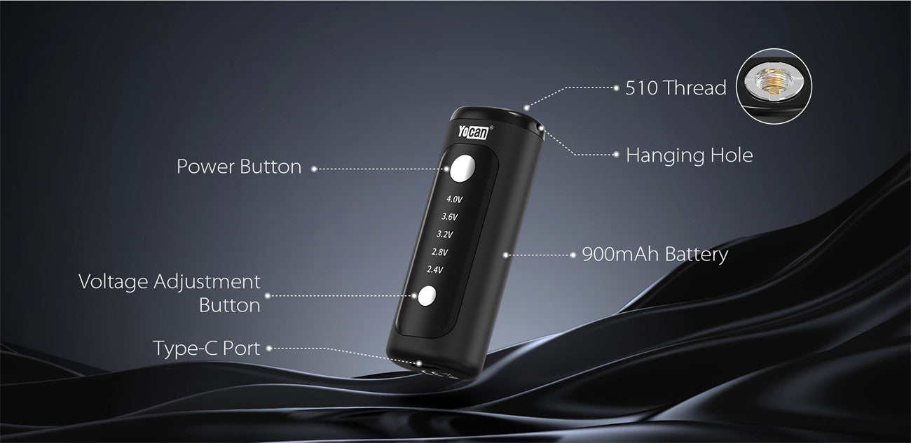 Yocan Kodo Plus 510 Vaporizer Battery 900mAh